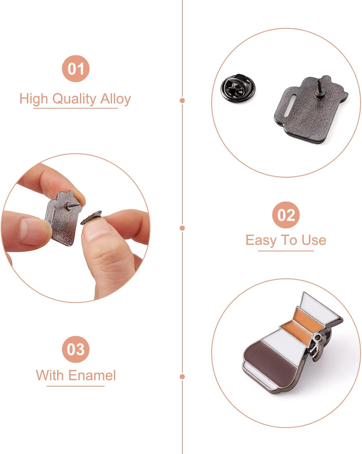 Mixed Enamel Pins for Backpacks, Beadthoven Cute Enamel Brooch Pins Set, Funny Backpack Pins, Aesthetic Lapel Badge Pins Bulk for DIY Clothes Accessories Holiday Gifts