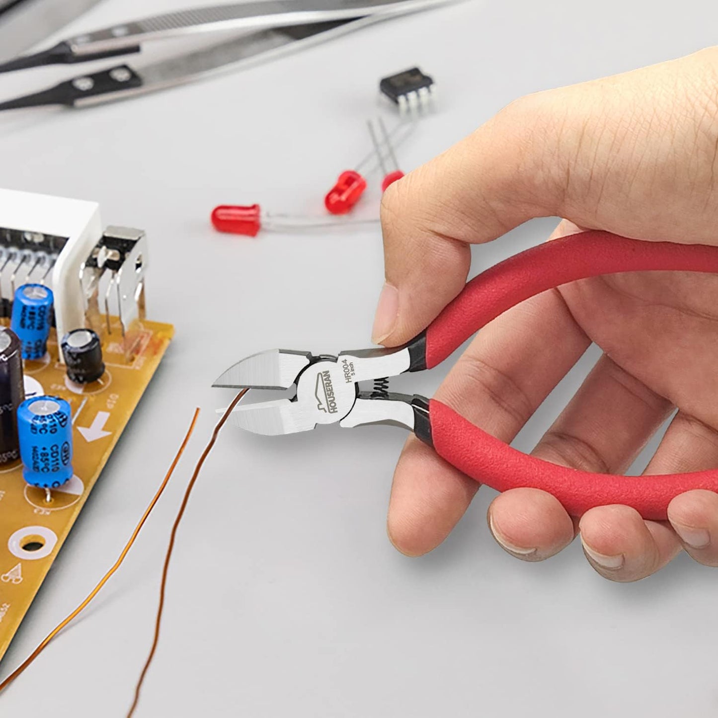 5 inch Wire Cutters, 5 Pack Diagonal Cutters, Side Cutters, Wire Cutter Set, Wire Snips, Small Diagonal Cutters with Spring Loaded, Diagonal Cutting Pliers for Crafts, Jewelry Making