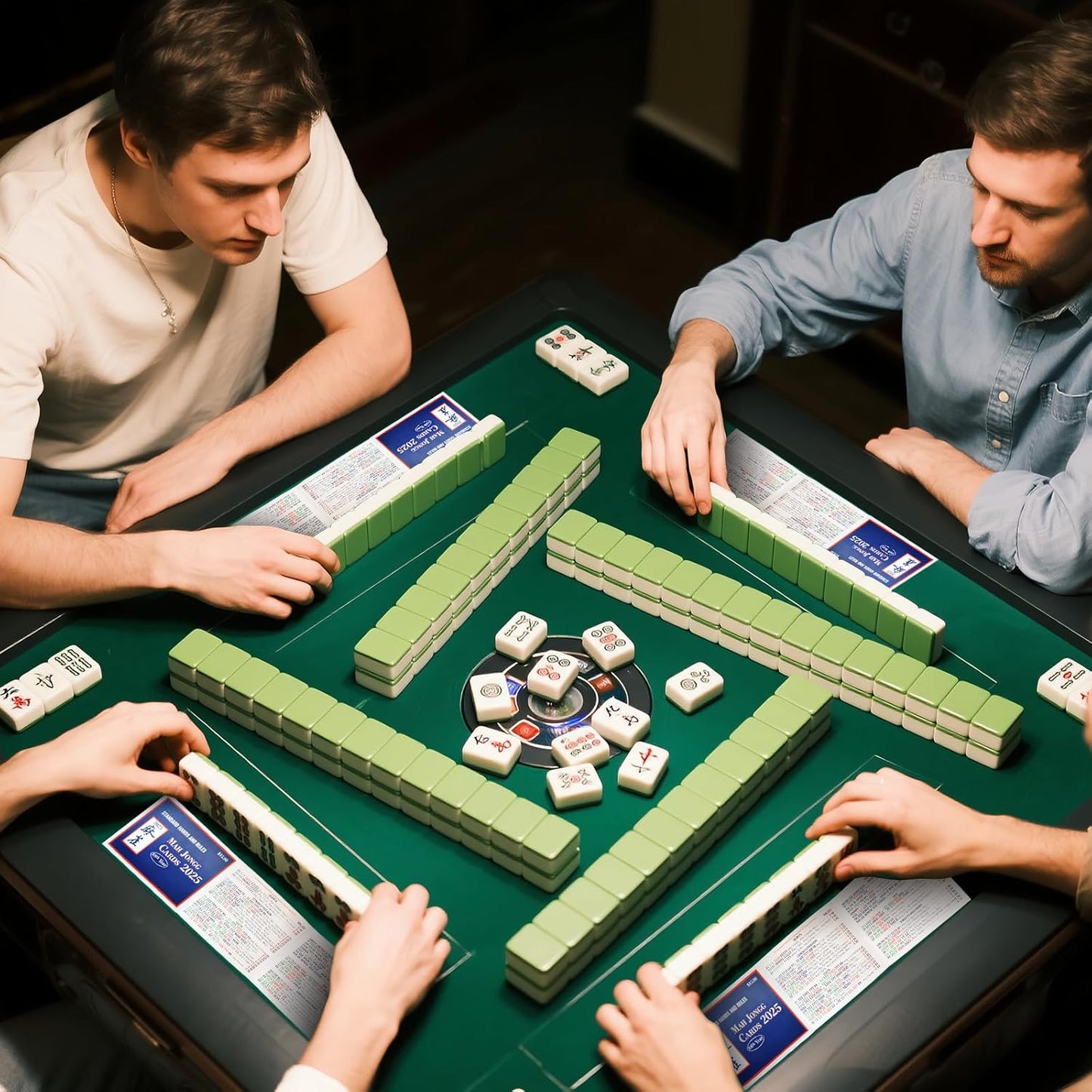 Mahjong-Cards(4Pcs) 2025 Rule Card - Large Size