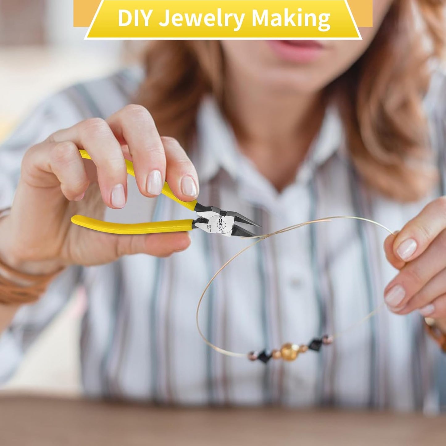 BOOSDEN Small Wire Cutters 2 Pack, 6 inch Wire Cutting Pliers, Dikes Spring Loaded Side Cutters, Flush Cut Pliers, Precision Wire Cutters for Crafting/Artificial Flowers/Jewelry Making