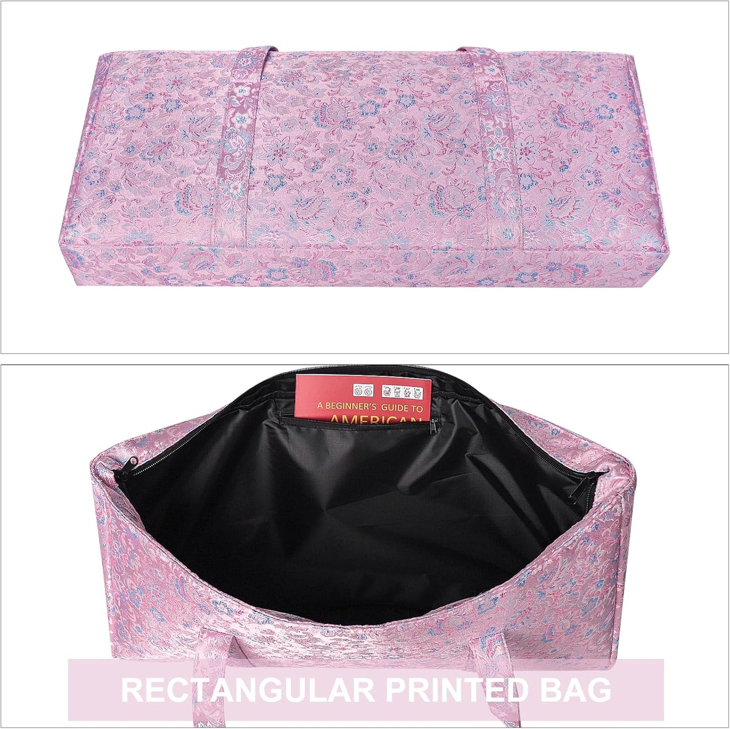 American Mahjong Game Set, 166 Pink Tiles, Pink Bag and Entire Accessories, 4 All-in-One Rack/Pushers, Mahjong Tiles Set