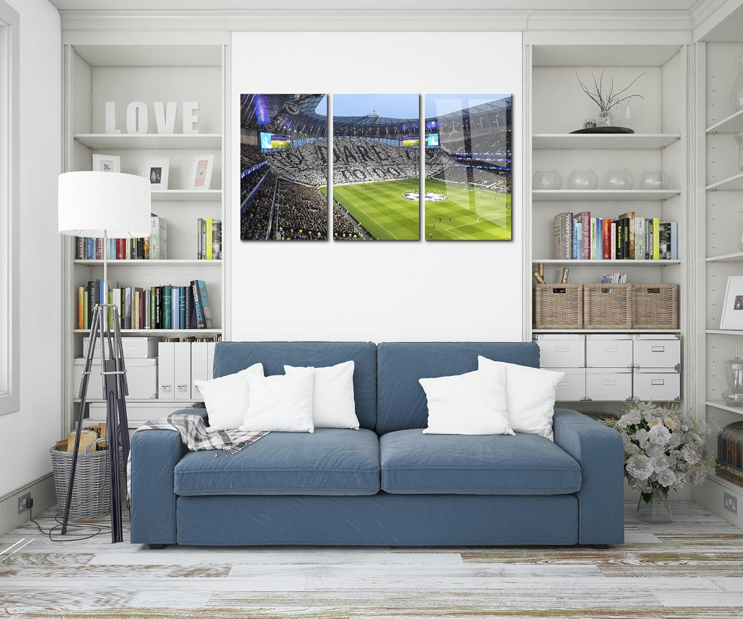 SpiritualHands Tottenham Hotspur Stadium Tempered Glass Wall Art Painting for Living Room, Tempered Glass Modern Prints Decor, Large Vivid Color Panel for Bedroom, Kitchen, or Office