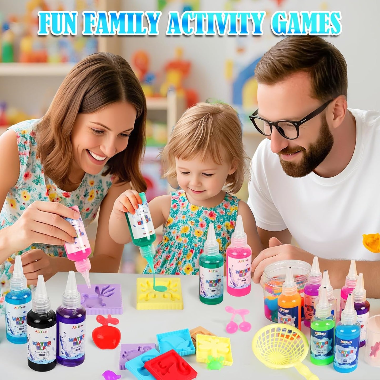 ARTPAR Magic Water Elf - 20 Colors Aqua Fairy Water Gel kit for Kids, Create Your Own Water Pets & Fairy Toys, Fun Sensory Crafts for Boys Girls Ages 3-12 Year