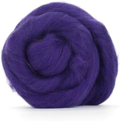 Revolution Fibers Merino Wool Combed Top | 1 lb Premium Wool Roving | 22 Micron, Best Merino Wool for Spinning, Tapestry, Needle Felting, Big Yarn Roving and Wall Hangings (Amethyst)