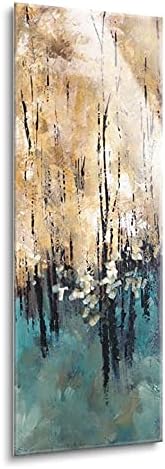 SOULFINE Glass Wall Art, Frameless Tempered Glass Wall Art for Home Decor, 12"x36", (Nature's Abundance II)