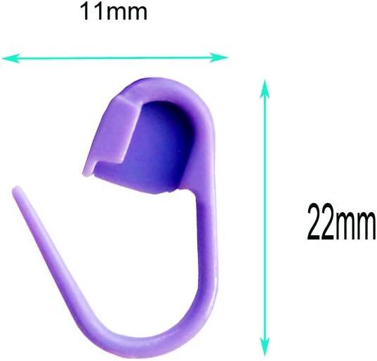 JOSDIOX 60-Piece Crochet Knitting Markers - Locking Stitch Pins, Plastic Safety Pins, Weave Stitch Counter for Clips Yarn (10 Colors)