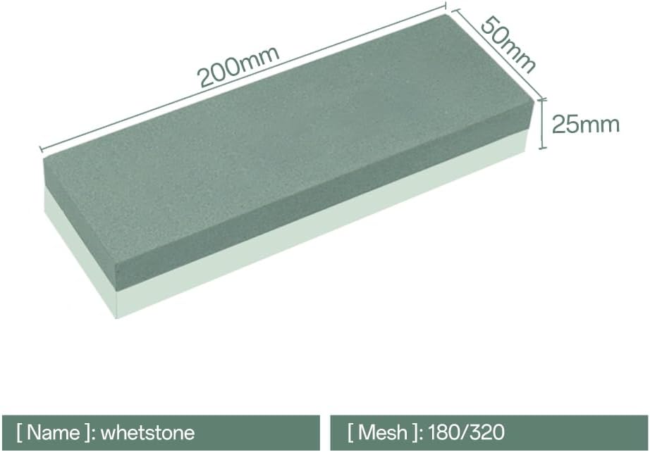 YKLP Knife Sharpening Stone,Whetstone Set Kitchen Knife Sharpener Stone 2 Side 180/320 Grit,Wet Stones for Sharpening Chisel Blades, Knives, Scissor Blades