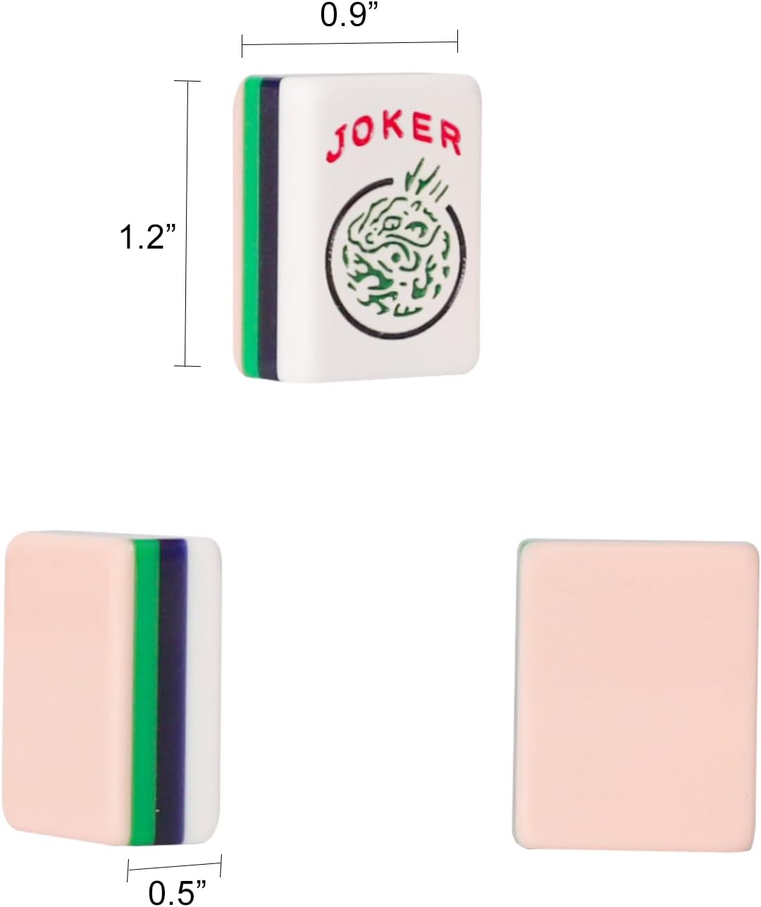 American Mahjong Tiles Set with 166 Quality Acrylic Tiles (1.2", Tiles Only), Mahjongg Game Set