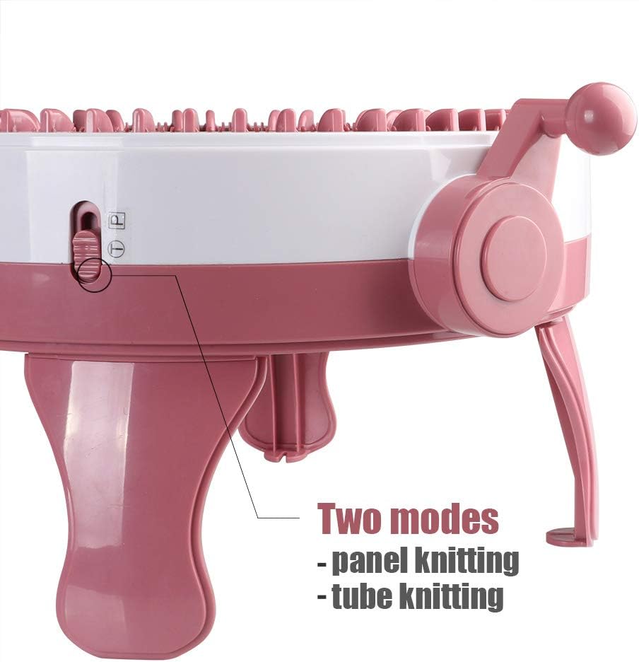 SENTRO 48 Needles Knitting Machine with Electric Adapter, Smart Weaving Loom Round Spinning Crochet Knitting Machines with Row Counter and Crank Handle Adapter Hex Steel Bit for Automatic Knit