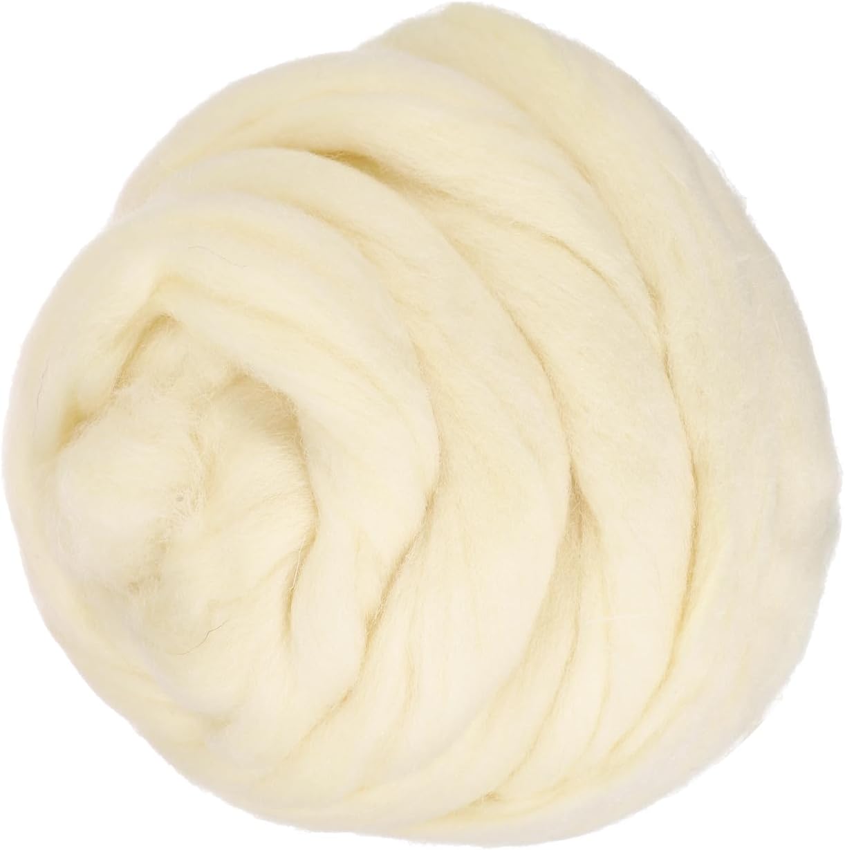 PATIKIL Wool Roving Yarn, 250G/8.8OZ Felting Wool Pure Roving Yarn, Milk White