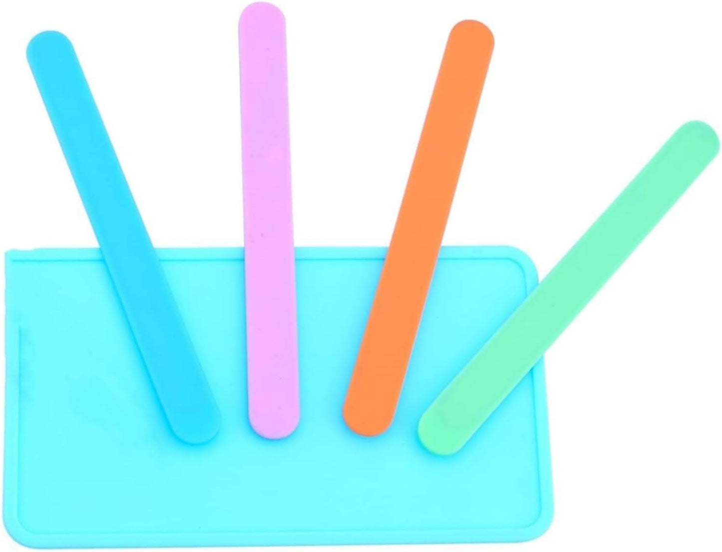 4 PCS Silicone Stir Sticks, Reusable Silicone Popsicle Sticks for Mixing Resin, Epoxy, Liquid, Paint, Making Glitter Tumblers(4-Silicone Stir Stick)