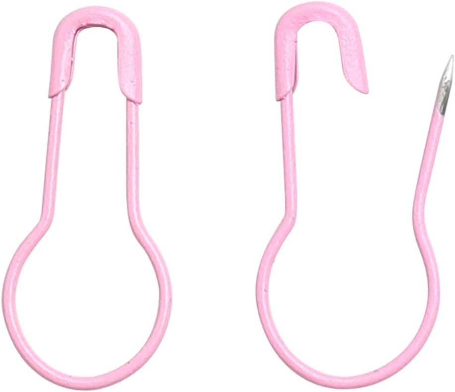 Colorful Metal Knitting Pins Stitch Markers Pear Shape Safety Pins for Sewing Clothing DIY Craft Making with Storage Box Knitting Counter Crochet Needle Clip Ring(10 colors-500pcs)