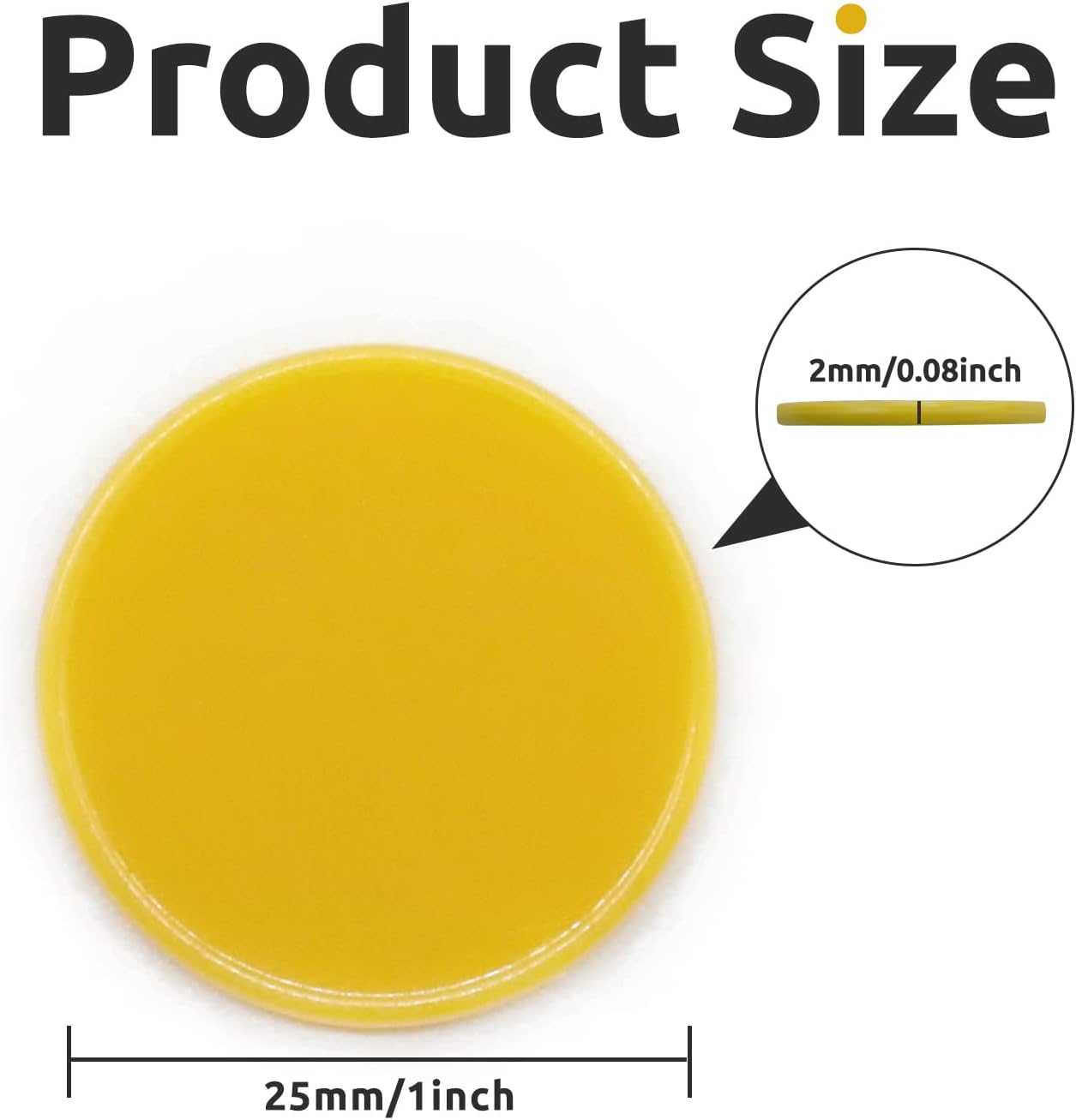 Set of 100 Opaque Plastic Learning Counters Mini Poker Chips Game Tokens with Storage Box (Goldenrod, 1 Inch)