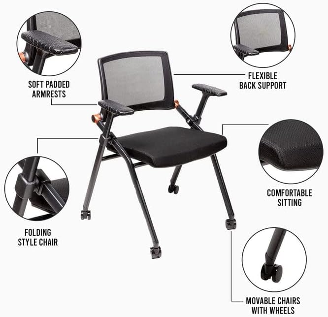 Triton Foldable Poker Table with 10 Chairs - Premium Soft-Padded Armrest, Individual Cup Holders, Portable Mat- Crafted with Durable Materials, Long-Lasting Poker Table for 10 Players