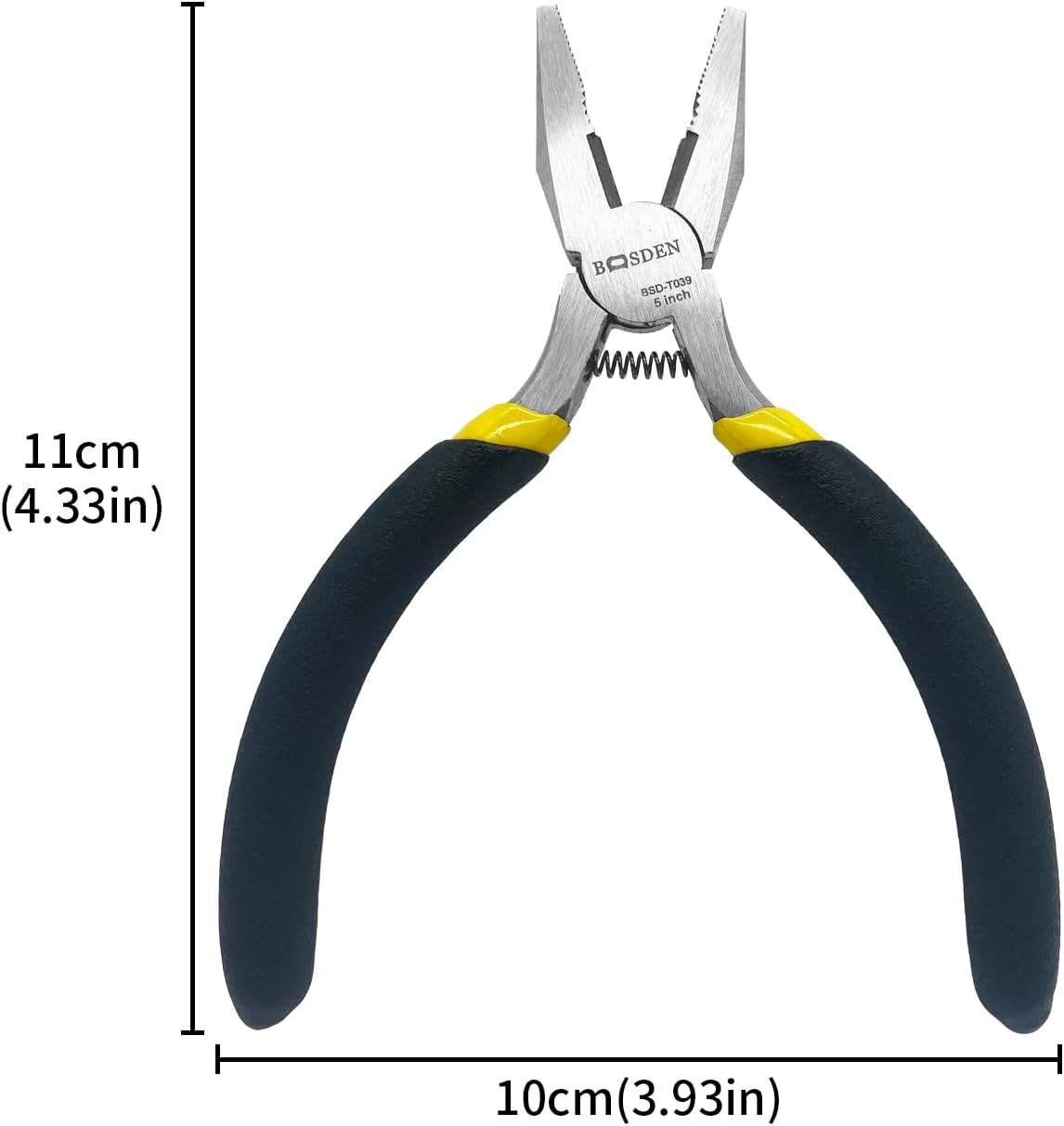 BOOSDEN Mini Lineman's Pliers, 5 Pack, 5 Inch High Leverage Cutting Pliers, Side Cutter for Electrician Work or Jewelry Making