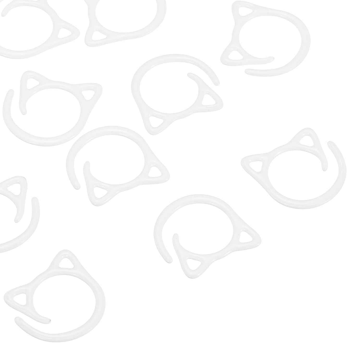 PATIKIL Cat Crochet Stitch Markers, 12 Pack Stitch Marker for Knitting Crocheting Supplies Cute Metal Spiral Knit Clip Ring Counters for Crochet Yarn DIY Crafts, White