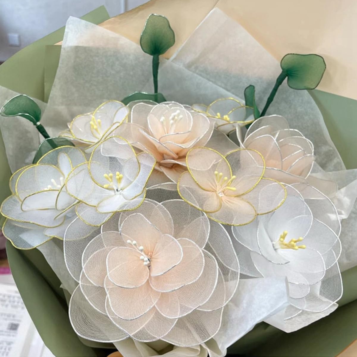 76Yards 22Gauge Silver Metal Floral Wire Flexible Paddle Florist Garden Wire for Flower Arrangement,Crafts,Christmas Wreaths Tree,Garland.