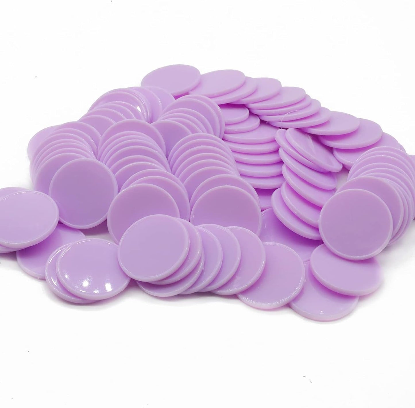 Set of 100 Opaque Plastic Learning Counters Mini Poker Chips Game Tokens with Storage Box (Thistle, 1 Inch)