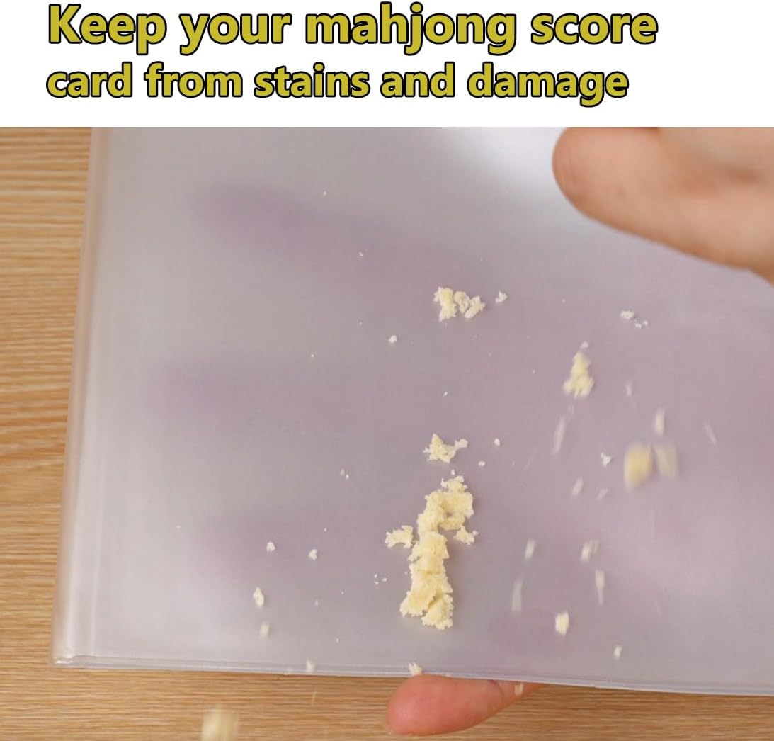 aoG Mahjong Card Holder for Mah Jongg Hands and Rules, Non Glare, PVC Plastic, Soft, Durable, 2025 (Large - 4 pcs)