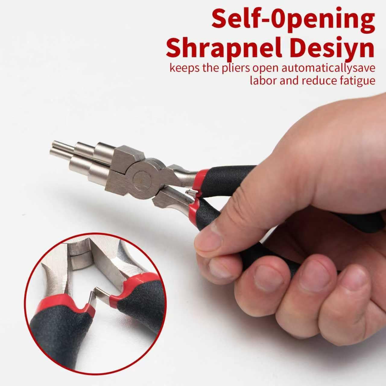 WISEUP Jewelry Pliers Set - 6 in 1 Bail Making Plier, Making Nylon Plier for Jewelry DIY Craft，Repair & Wire Wrapping，jewelry making tools