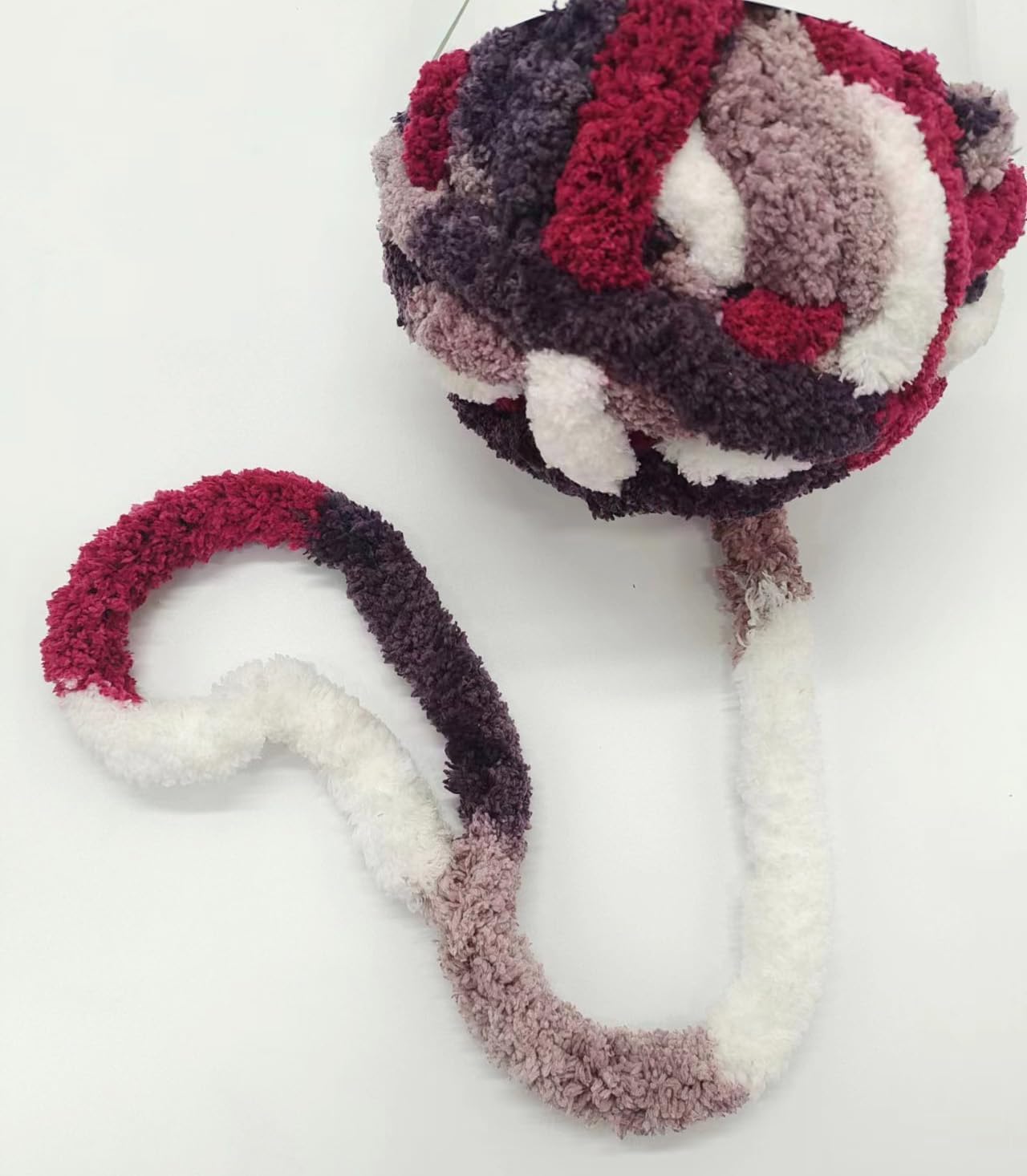 DDL&HEXI 4 Pack Super Chenille Chunky Yarn for Hand Knit, Blanket Making Kit, Jumbo Knitting, 4x8oz (226g) per Bag, Soft Polyester for Crochet, Knitting, and DIY Projects(241-4)