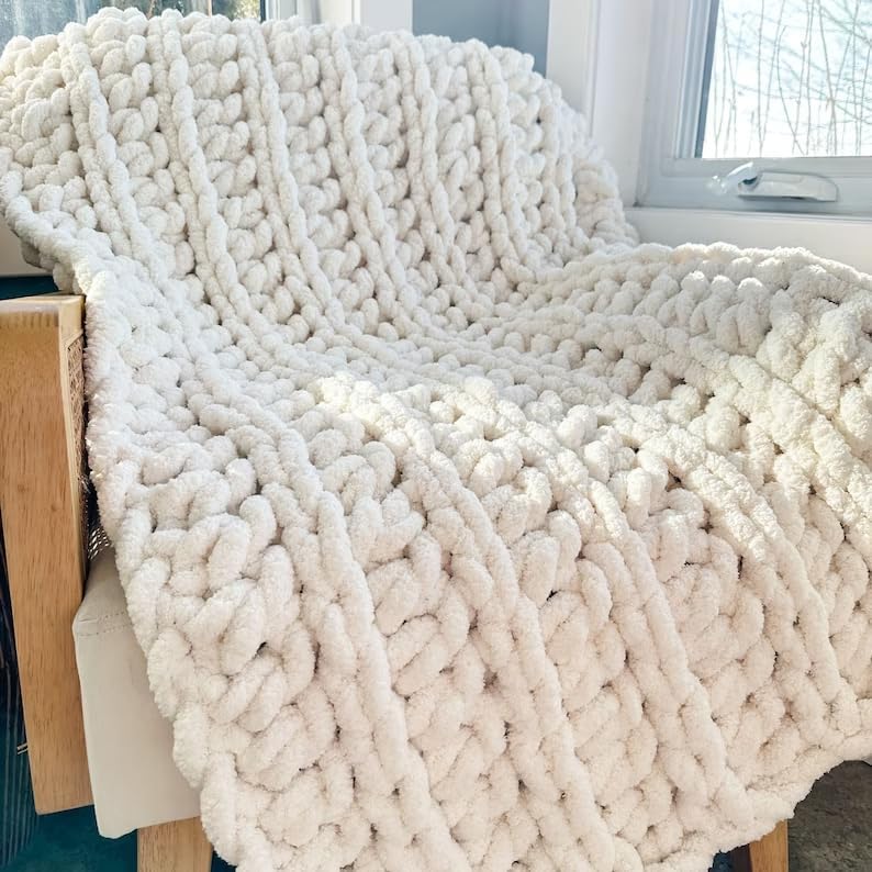 Chunky Blankets Loom Knitting Looms Long Installation Free and Adjustable Foldable Portable Extra Loom Large 38,48,60, 72,84,96 Inch (38inch)