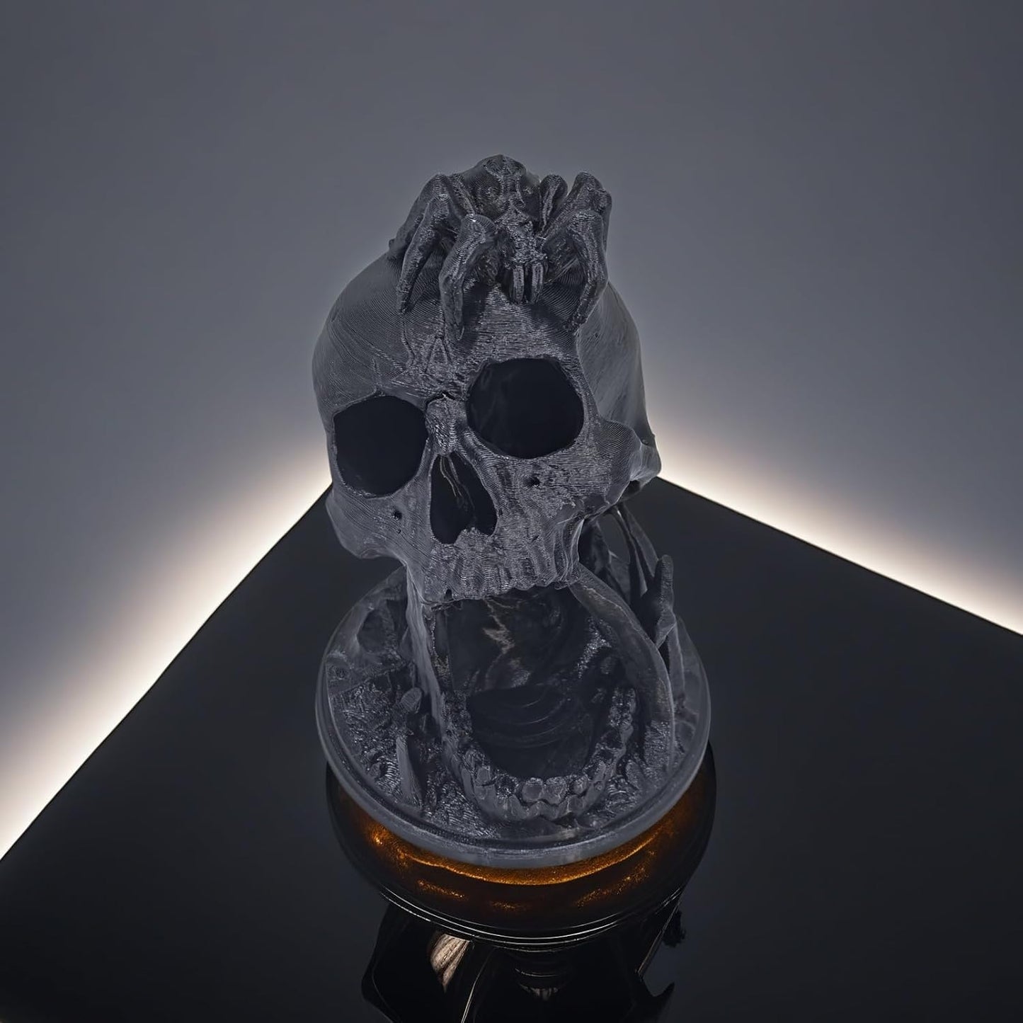 Skull Dice Tower Dungeons and Dragons RPG abletop Roleplaying Game Jail D&D (Random 7PCS D20 Dice Set Included) Black