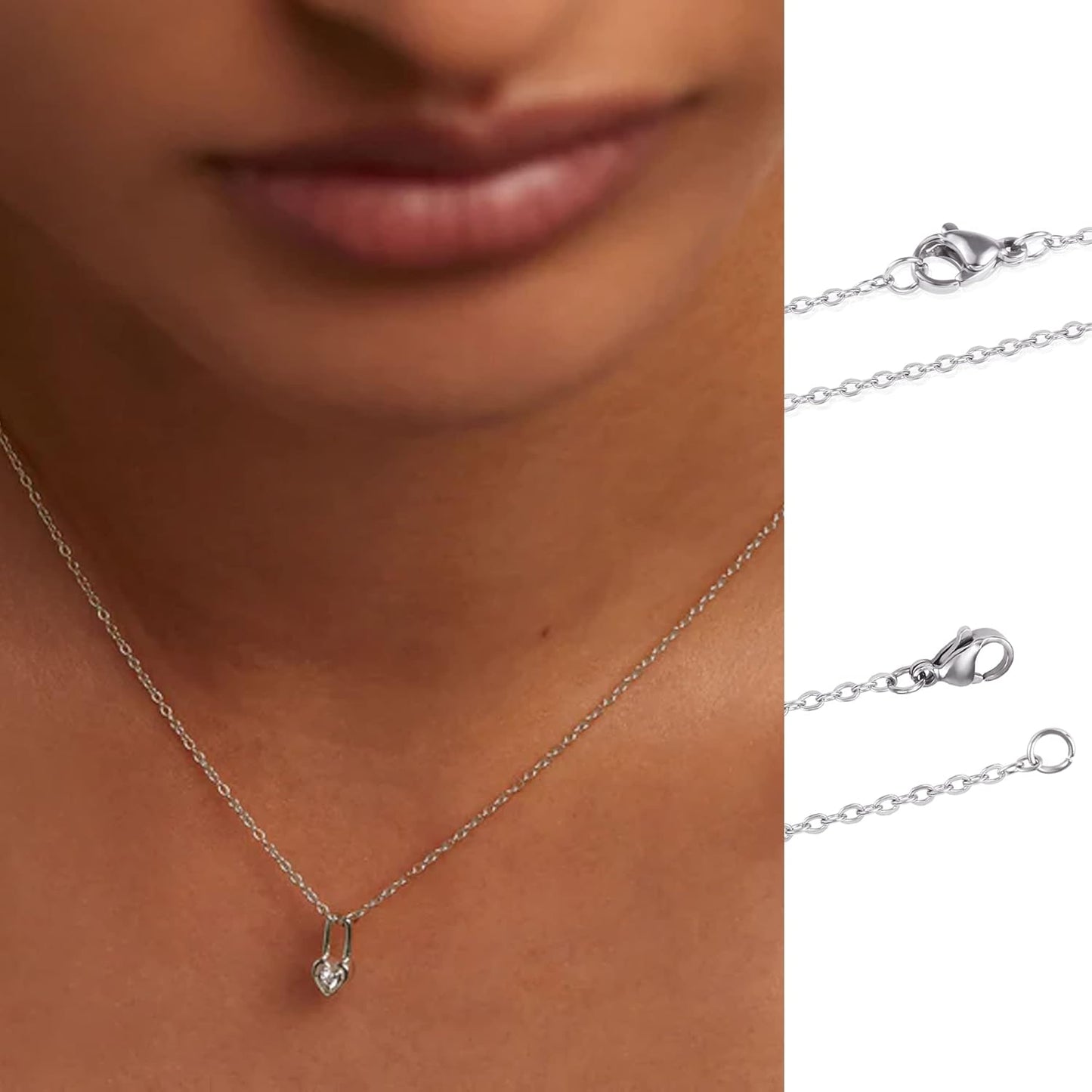 ALEXCRAFT Wholesale 12 PCS Genuine Stainless Steel Cable Chain Necklace Chains Bulk for Jewelry Making(18 Inch(1.5MM))