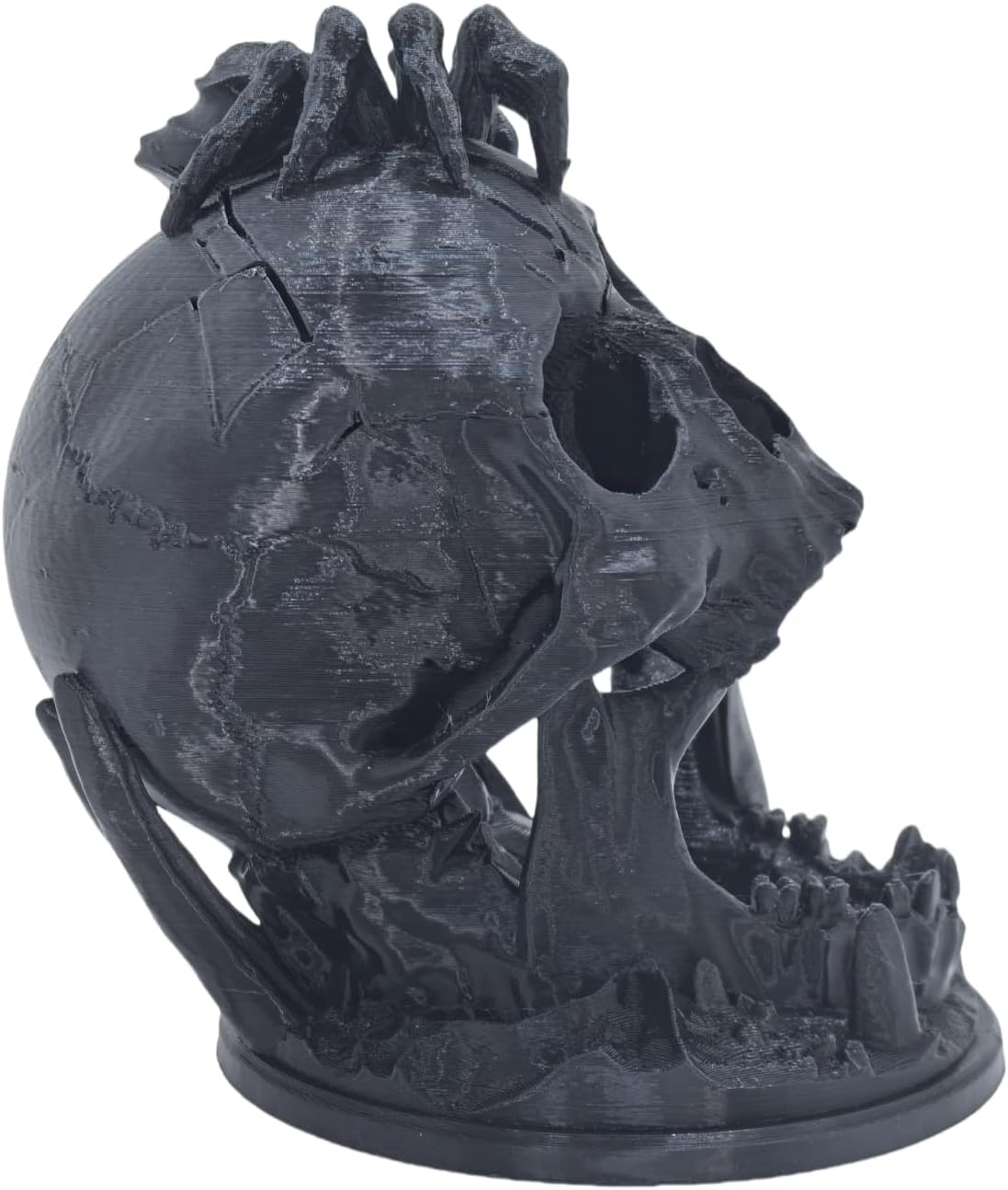 Skull Dice Tower Dungeons and Dragons RPG abletop Roleplaying Game Jail D&D (Random 7PCS D20 Dice Set Included) Black