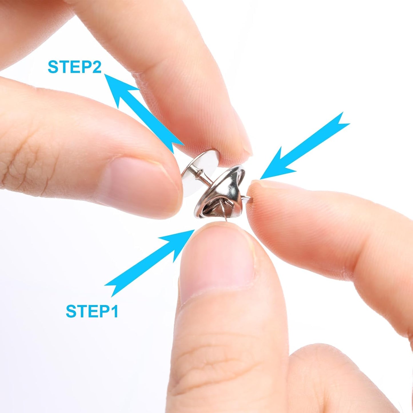 50 Pairs Premium Butterfly Clutch Pin Backs with 8mm Length 10mm Width Blank Pins for DIY Enamel Pins, Jewelry Craft Gifts, or Tie Tack Keeper Replacements (Silver)