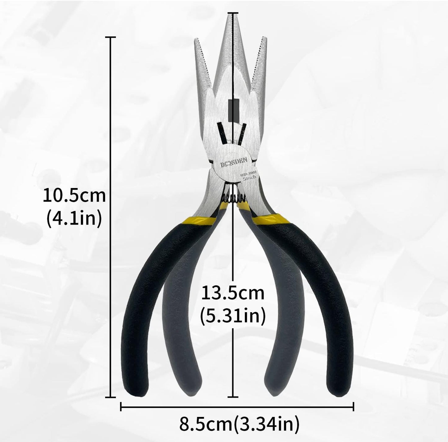 BOOSDEN 5" Small Needle Nose Pliers, Mini Needle Nose Pliers, Micro Needle Nose Pliers-5 Pack