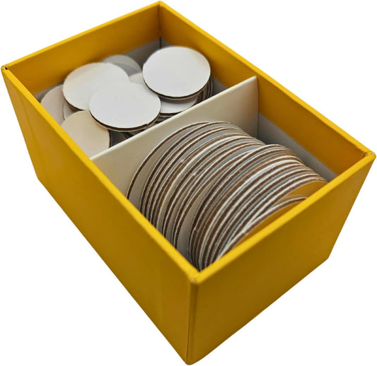 Futhark 100 Dry Erase Tokens for DND – Writable RPG Tokens in 2 Sizes for Combat Tracking, Initiative, Conditions, and Effects – Reusable Circle Markers for Tabletop Games