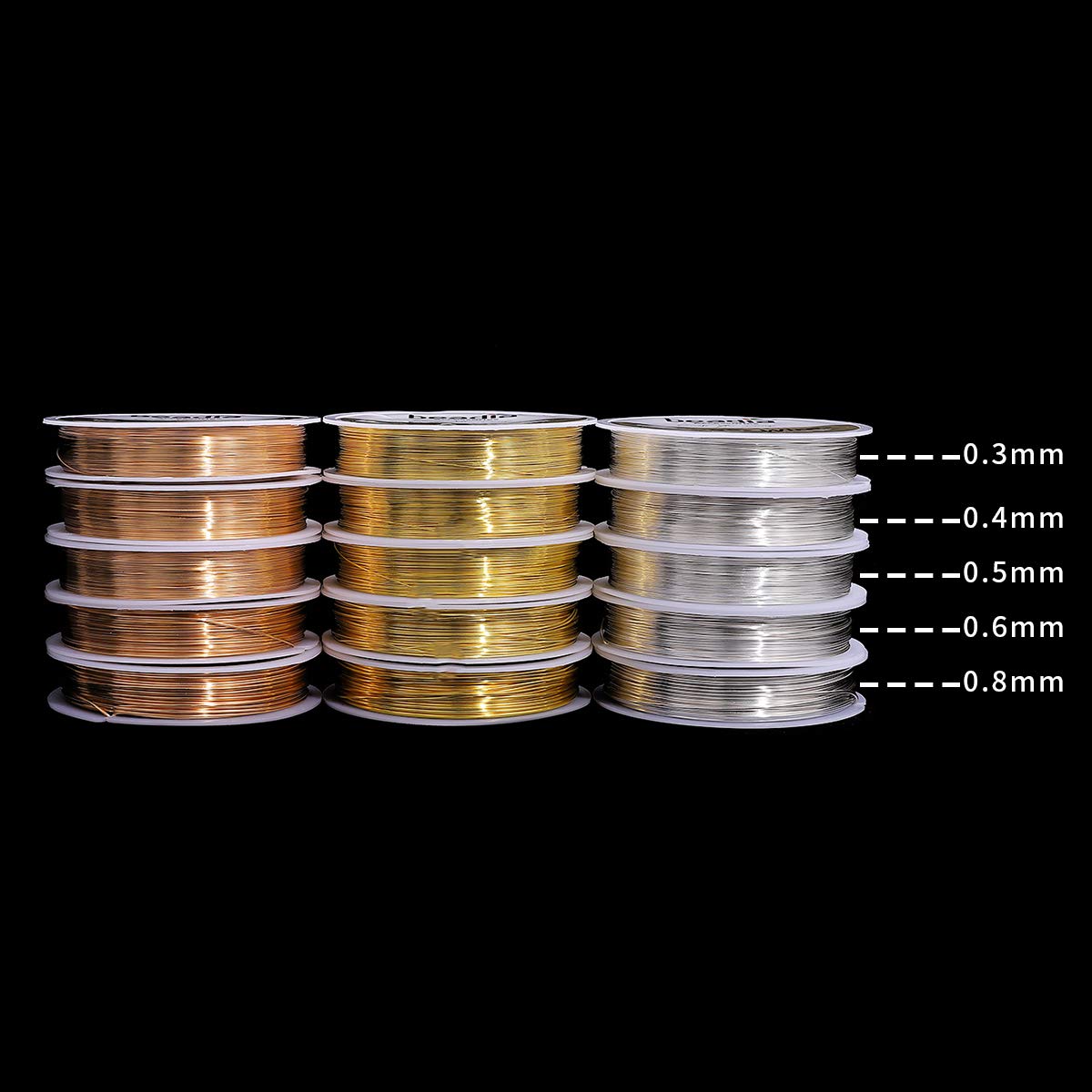 KC Gold Copper Wire 0.5mm Bead Cord for Bracelet Necklace Charm Beading Jewelry Making 22yard