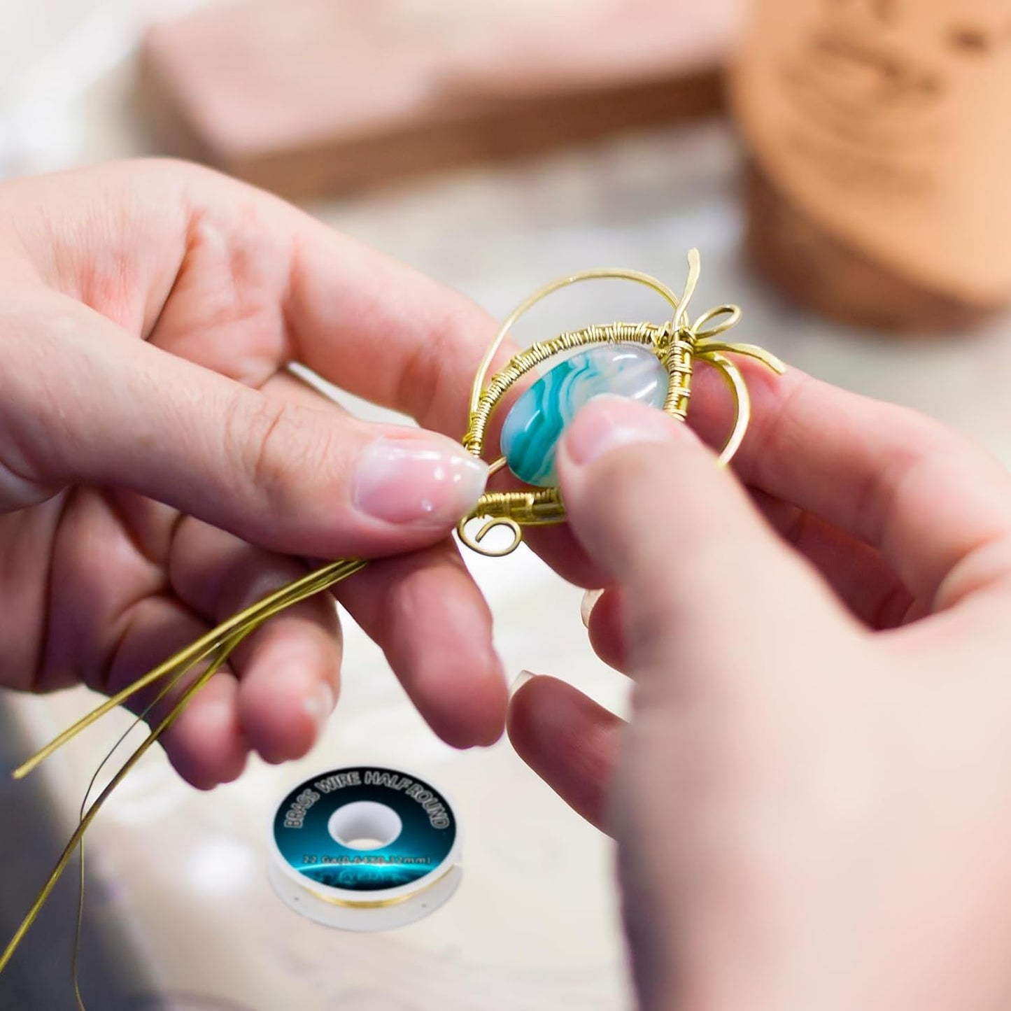 Extra Long 22 Gauge Half Round Brass Wire 0.64x0.32mm - 3.0 oz 170 Feet Wire Art, Crafting Bulk Spool