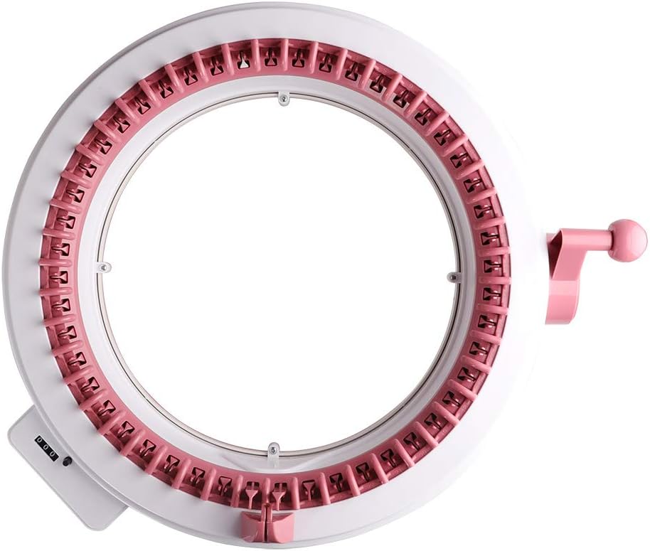 SENTRO 48 Needles Knitting Machine with Electric Adapter, Smart Weaving Loom Round Spinning Crochet Knitting Machines with Row Counter and Crank Handle Adapter Hex Steel Bit for Automatic Knit