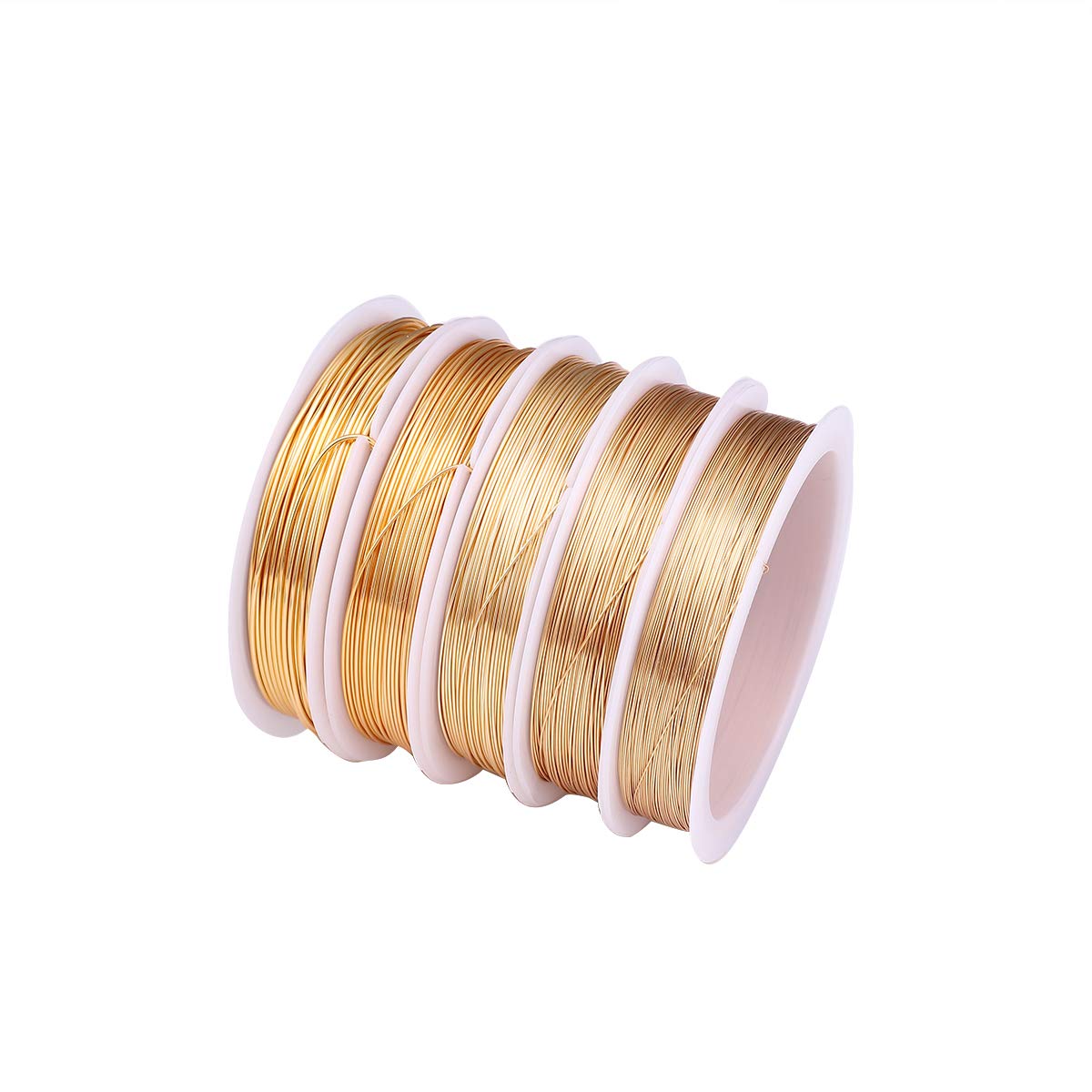 KC Gold Copper Wire 0.6mm Bead Cord for Bracelet Necklace Charm Beading Jewelry Making 16yard