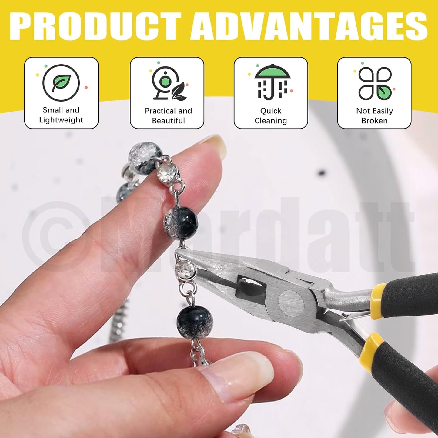 Mardatt 950Pcs Jewelry Making Supplies Kit - Includes Pliers, Wires, Jump Ring Opener, Tweezers, Awl & Accessories for Making & Repair