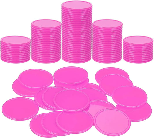 uxcell Plastic Poker Chips, Learning Counters Counting Counters Disks Markers Opaque Game Tokens for Game Play Math Counting