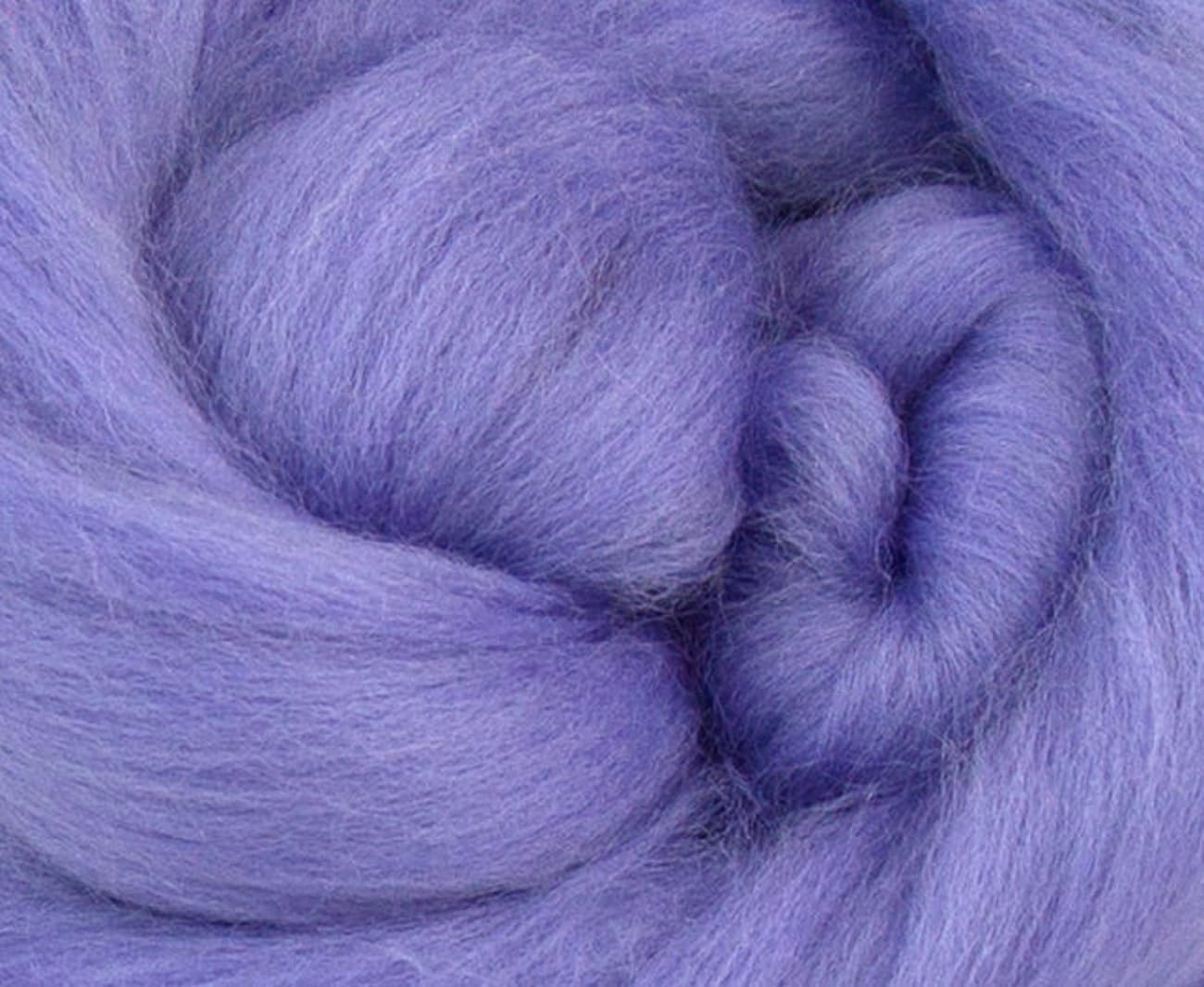 Revolution Fibers Merino Wool Combed Top | 1 lb Premium Wool Roving | 22 Micron, Best Merino Wool for Spinning, Tapestry, Needle Felting, Big Yarn Roving and Wall Hangings (Hyacinth)