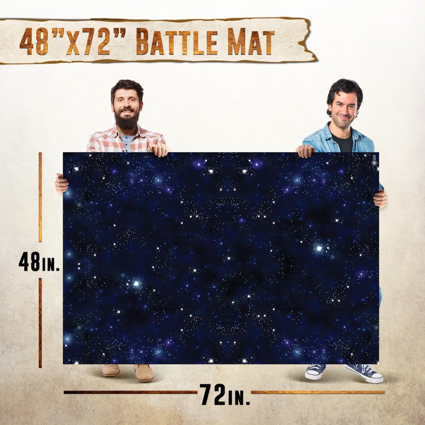 Battle Game Mat for DND - [48" x 72"] Wargaming Tabletop Map - Gaming Board for Warhammer 40k, Dungeons and Dragons, Wargame RPG - Vinyl Gaming Space Terrain