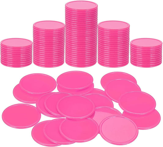 uxcell Plastic Poker Chips, Learning Counters Counting Counters Disks Markers Opaque Game Tokens for Game Play Math Counting