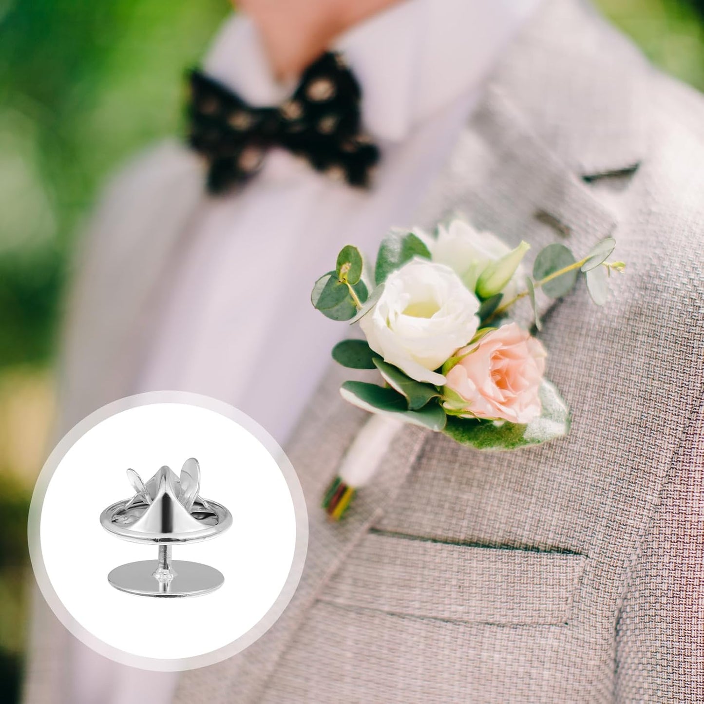 50 Pairs Silver Metal Pin Backs, Butterfly Tie Tacks Blank Pin Keepers Enamel Pin Locking Backs for Clothes Brooch Uniform Badges Lapel Hat Tie Tack Craft Making Jewelry Making