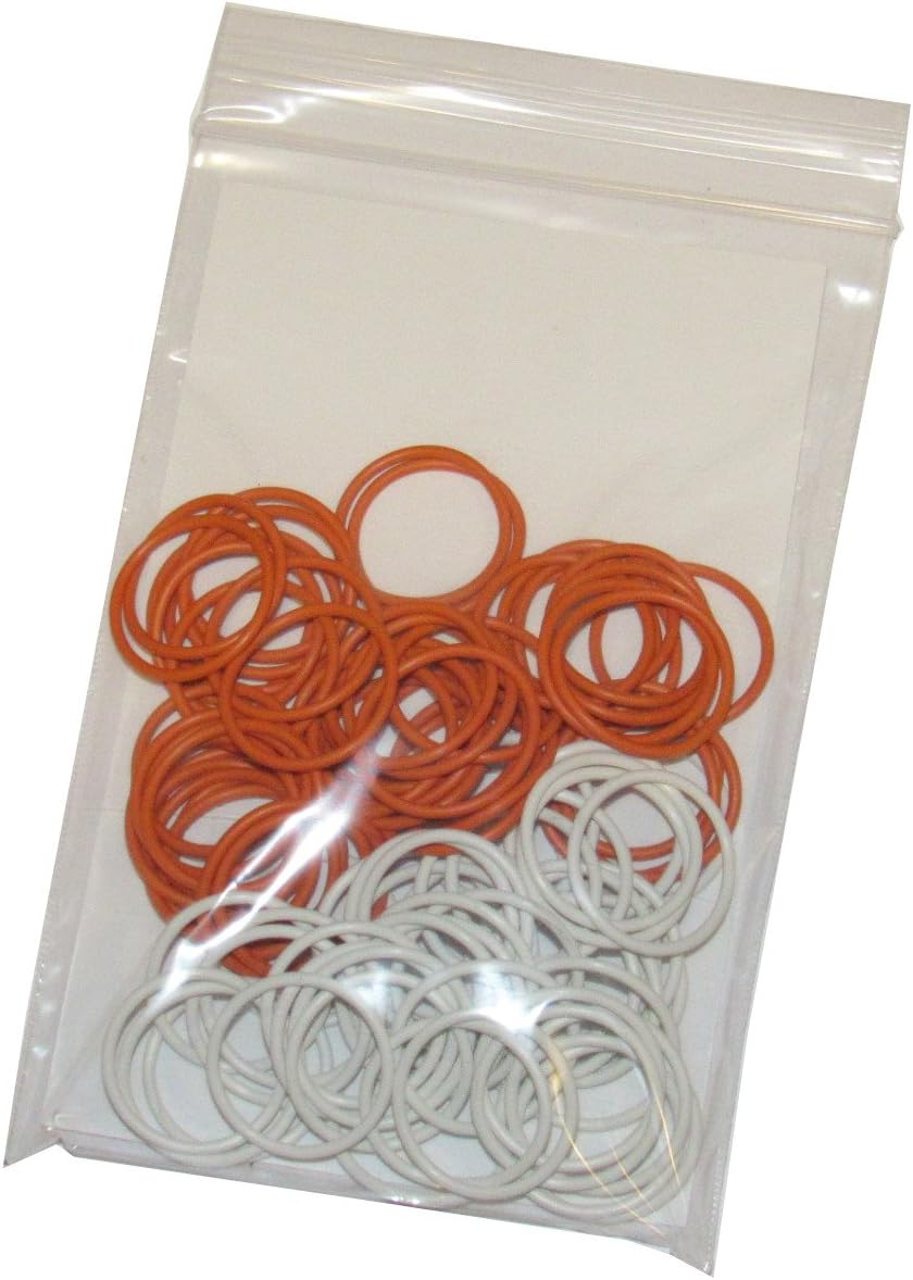 (100 Pack) Soft Stitch Ring Markers, Orange & White (Large Size for Needle Sizes 17-35, Includes 2 Colors, for Knitting/Crochet/etc)