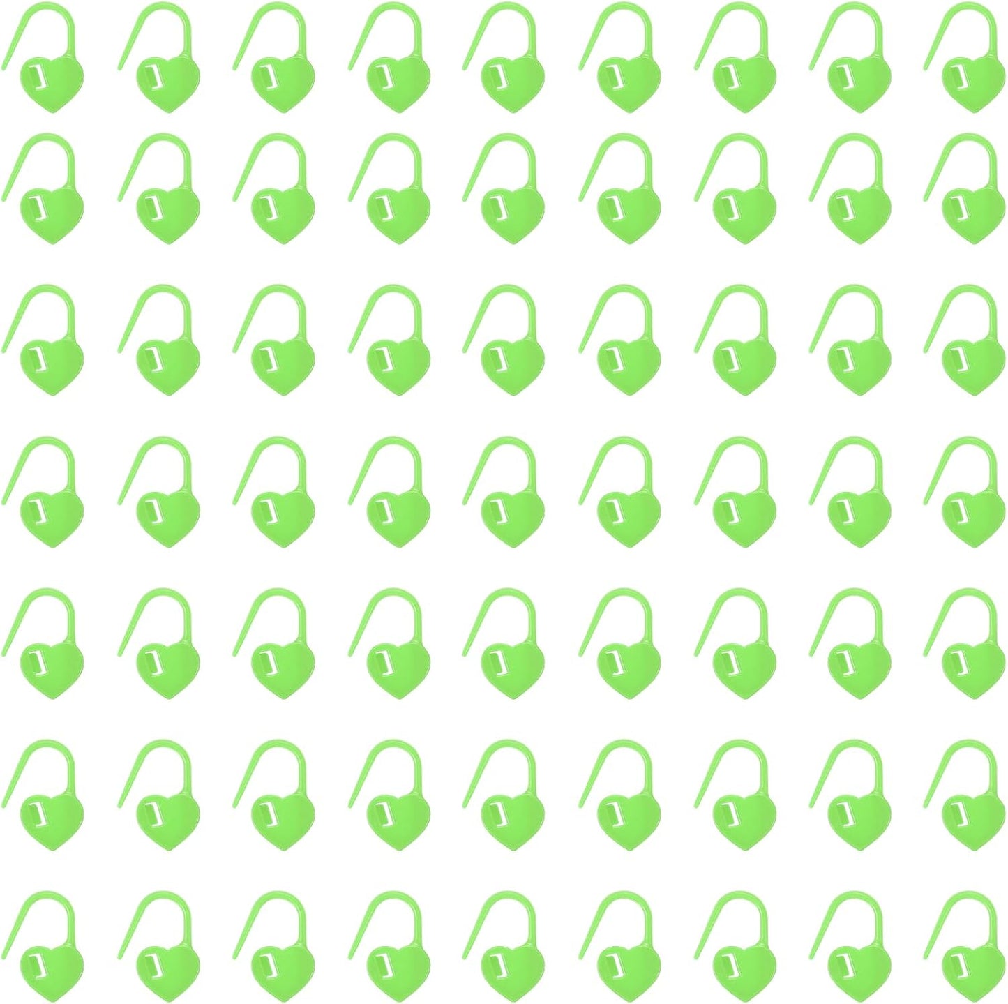 uxcell 400pcs Stitch Markers for Crocheting, Heart Shaped Crochet Marker Needle Clip Counter for Knitting Clothing Tag DIY Craft,Green