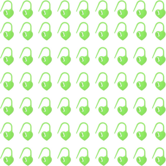 uxcell 400pcs Stitch Markers for Crocheting, Heart Shaped Crochet Marker Needle Clip Counter for Knitting Clothing Tag DIY Craft,Green
