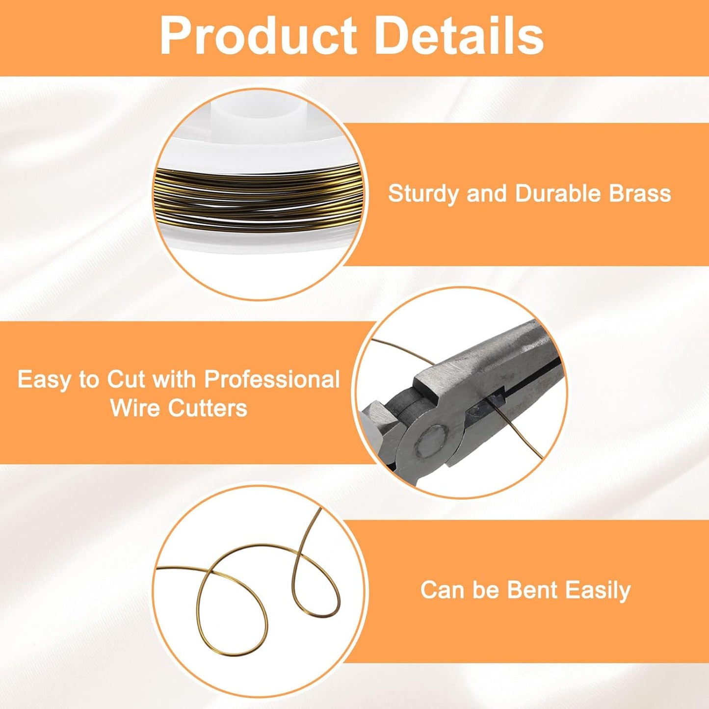 HARFINGTON 10ft Jewelry Wire, 22 Gauge (0.7mm) Brass Craft Soft Metal Tarnish Resistant Copper Beading Wire for Jewelry Making Supplies Crafting, Ancient Blue