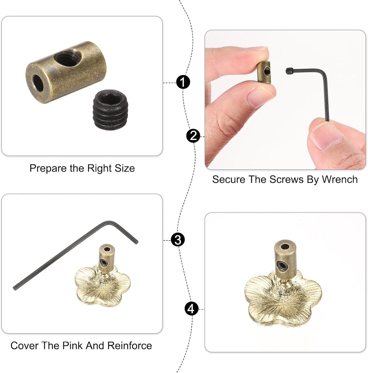 MECCANIXITY 70 Pcs Metal Locking Pin Backs, Locking Pin Keepers Clasp 9mm(H) with 4 Wrench Replacement in Storage Case for Badge, Brooch, Silver Tone