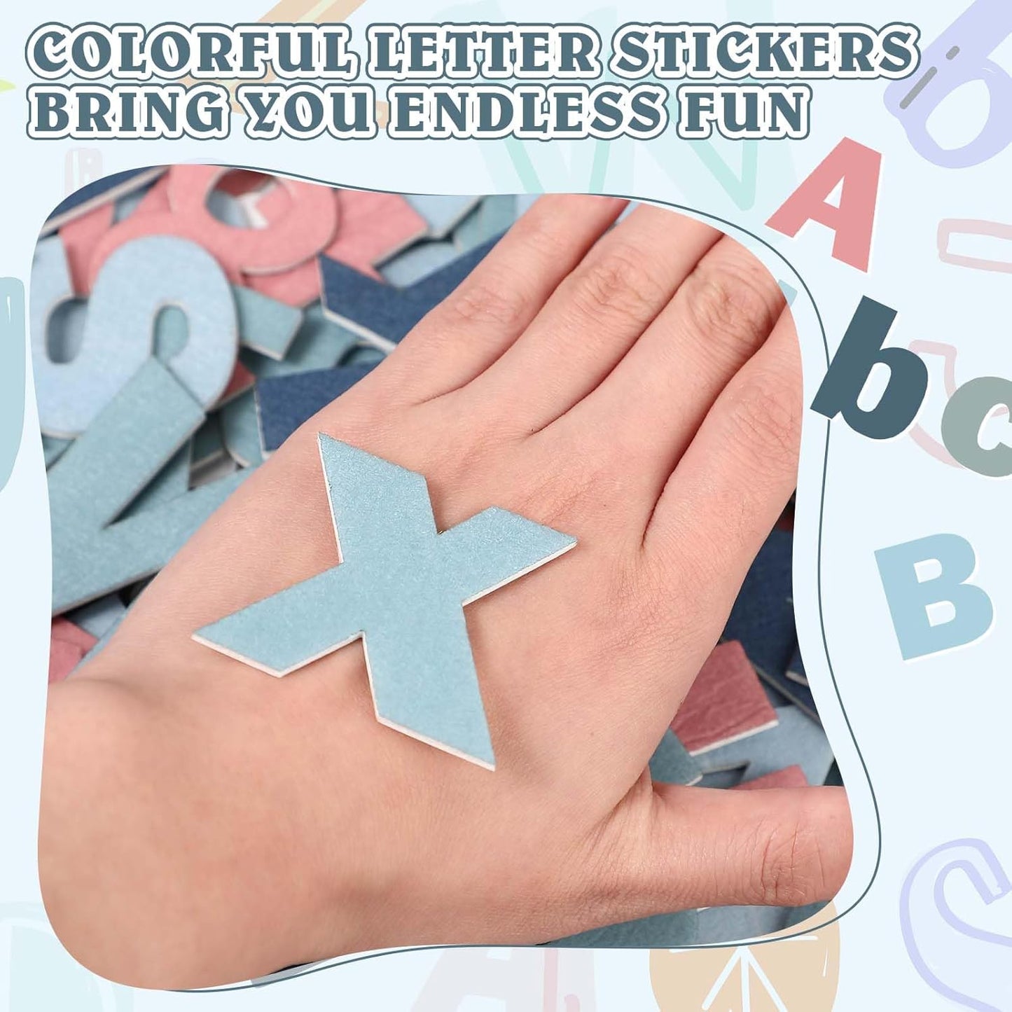 Breling 310 Pieces Felt Bulletin Board Letters Sticker with Number, 2" Bulk Self Adhesive ABC Upper Lowercase Sticky Letter for Christmas Gift Poster Bulletin Board Classroom(Dark Color)