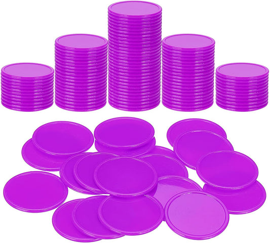 uxcell Plastic Poker Chips, Learning Counters Counting Counters Disk Marker Opaque Game Token for Game Play Math Counting