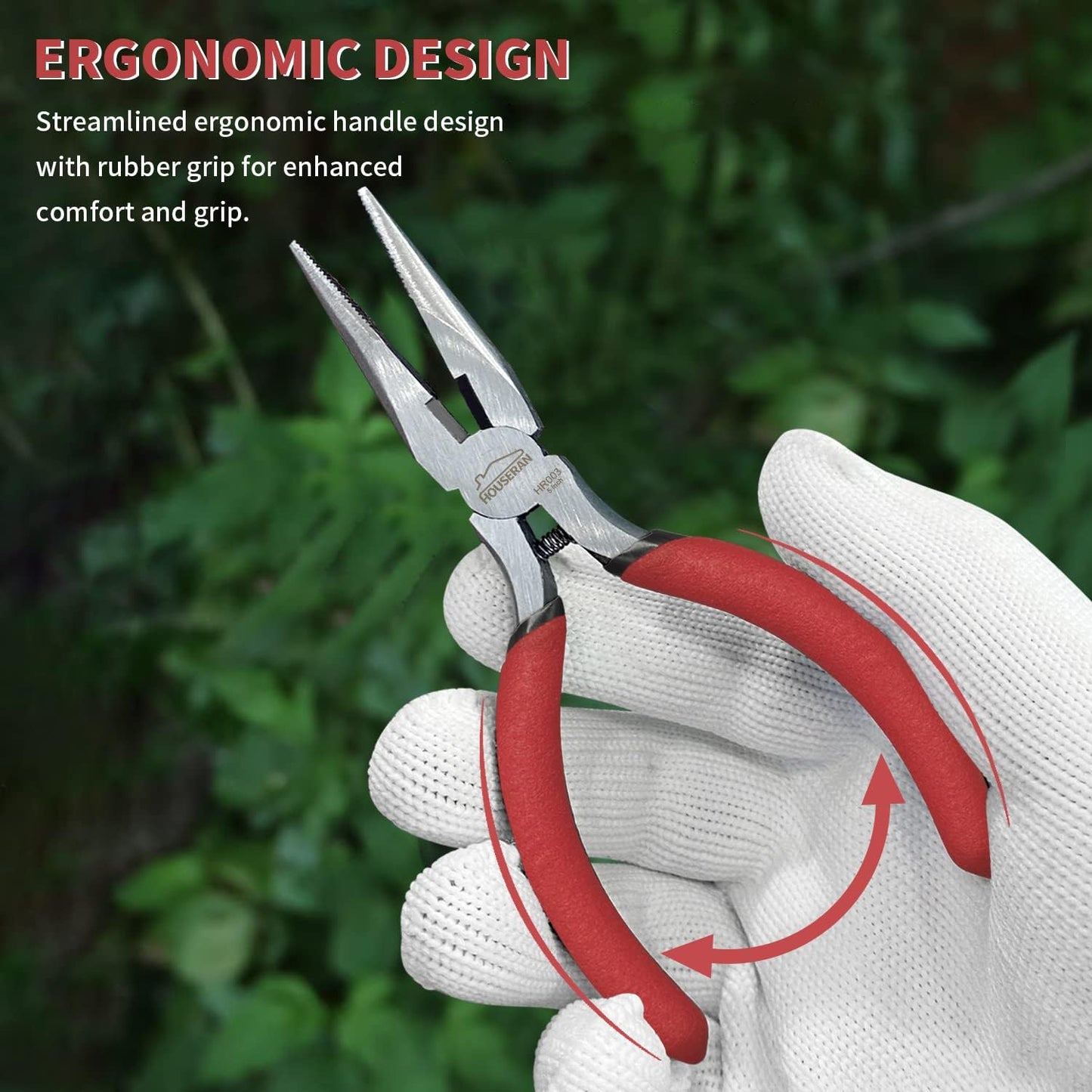 Needle Nose Pliers, 5 Inch, 5 Pack, Long Nose Pliers with Side Cutter, Spring Loaded for Cutting and Bending Wire